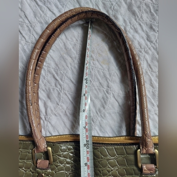 Jeanne Lottie 3-Tone Synthetic Alligator Embossed Satchel Bag - Picture 14 of 16